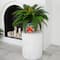 3.5ft Artificial Double Boston Fern in Handmade Mexican Talavera Ceramic Planter